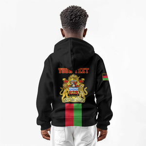 Personalized Malawi Kid Hoodie with Coat of Arms Flag Style