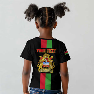 Personalized Malawi Kid T shirt with Coat of Arms Flag Style