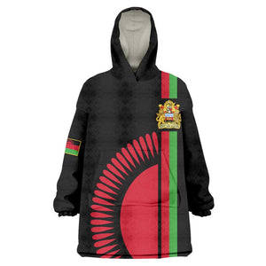 Personalized Malawi KId Wearable Blanket Hoodie with Coat of Arms Flag Style