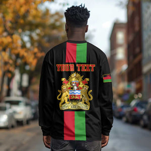Personalized Malawi Long Sleeve Shirt with Coat of Arms Flag Style LT01