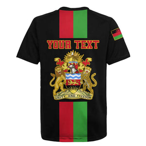 Personalized Malawi Rugby Jersey with Coat of Arms Flag Style