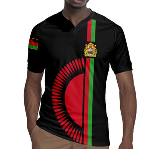 Personalized Malawi Rugby Jersey with Coat of Arms Flag Style