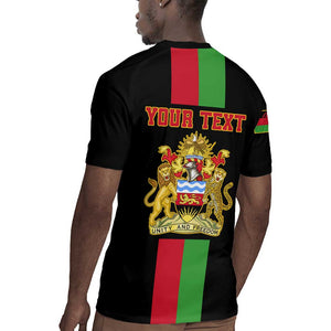 Personalized Malawi Rugby Jersey with Coat of Arms Flag Style