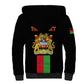 Personalized Malawi Sherpa Hoodie with Coat of Arms Flag Style