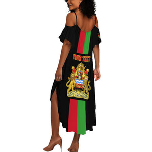 Personalized Malawi Summer Maxi Dress with Coat of Arms Flag Style