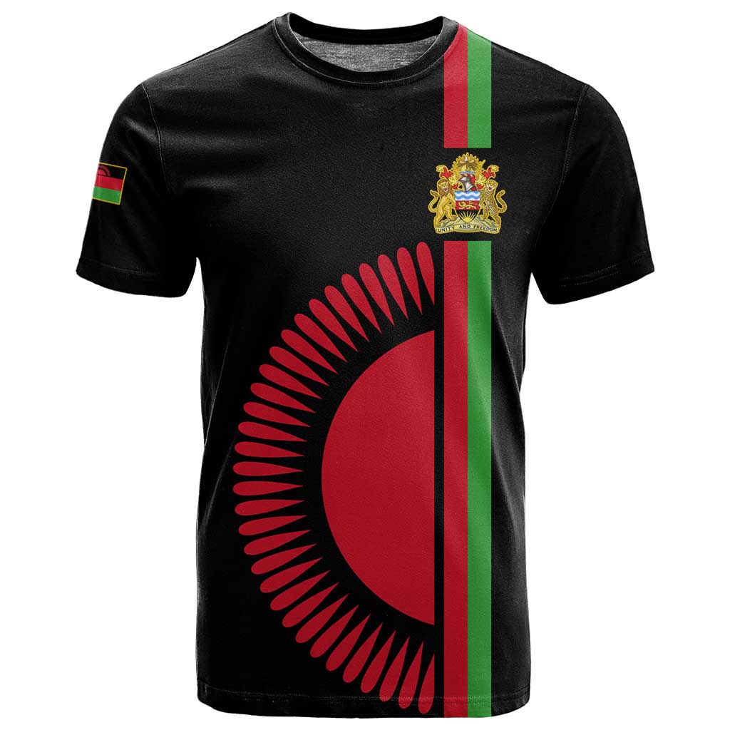 Personalized Malawi T shirt with Coat of Arms Flag Style