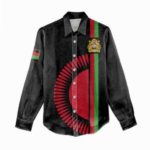 Personalized Malawi Women Casual Shirt with Coat of Arms Flag Style