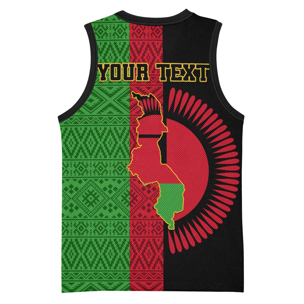 Personalized Malawi Basketball Jersey with Coat of Arms and African Pattern LT01