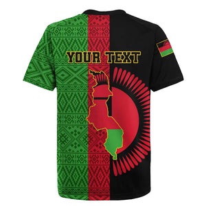 Personalized Malawi Rugby Jersey with Coat of Arms and African Pattern