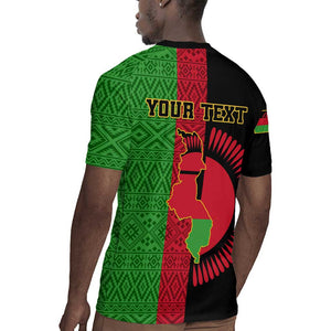 Personalized Malawi Rugby Jersey with Coat of Arms and African Pattern