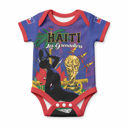 Custom Haiti World Football 2026 Baby Onesie Go Les Grenadiers