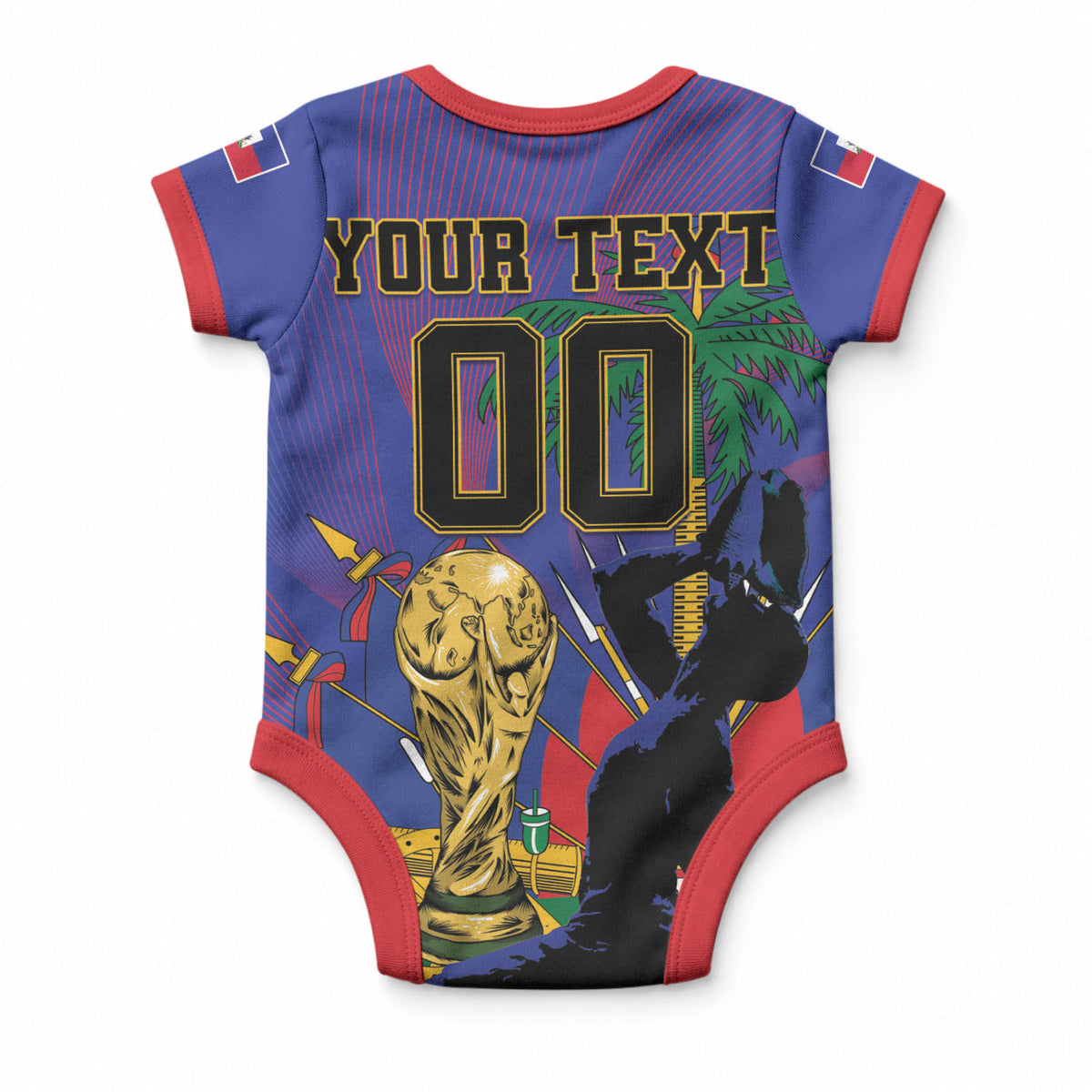 Custom Haiti World Football 2026 Baby Onesie Go Les Grenadiers