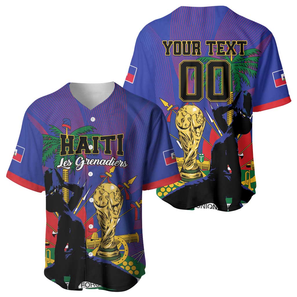 Custom Haiti World Football 2026 Baseball Jersey Go Les Grenadiers LT01
