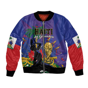 Custom Haiti World Football 2026 Bomber Jacket Go Les Grenadiers - African Pride