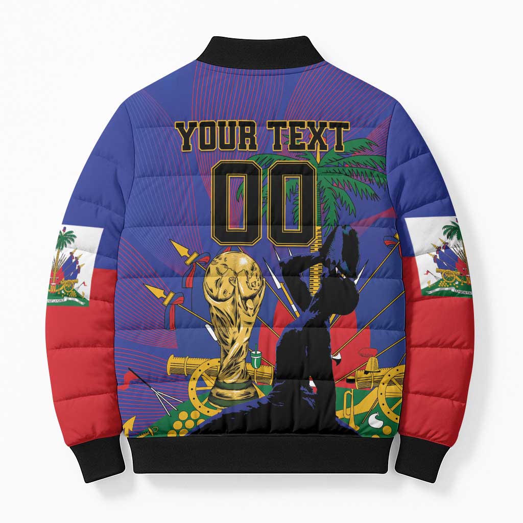 Custom Haiti World Football 2026 Bomber Puffer Jacket Go Les Grenadiers