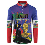 Custom Haiti World Football 2026 Button Sweatshirt Go Les Grenadiers