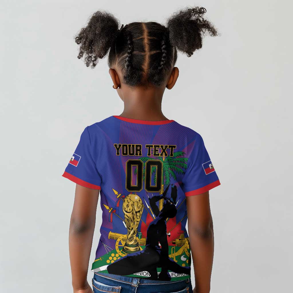 Custom Haiti World Football 2026 Kid T shirt Go Les Grenadiers LT01
