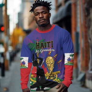Custom Haiti World Football 2026 Long Sleeve Shirt Go Les Grenadiers - African Pride