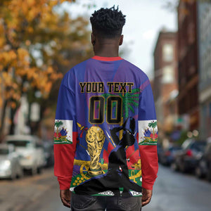 Custom Haiti World Football 2026 Long Sleeve Shirt Go Les Grenadiers - African Pride