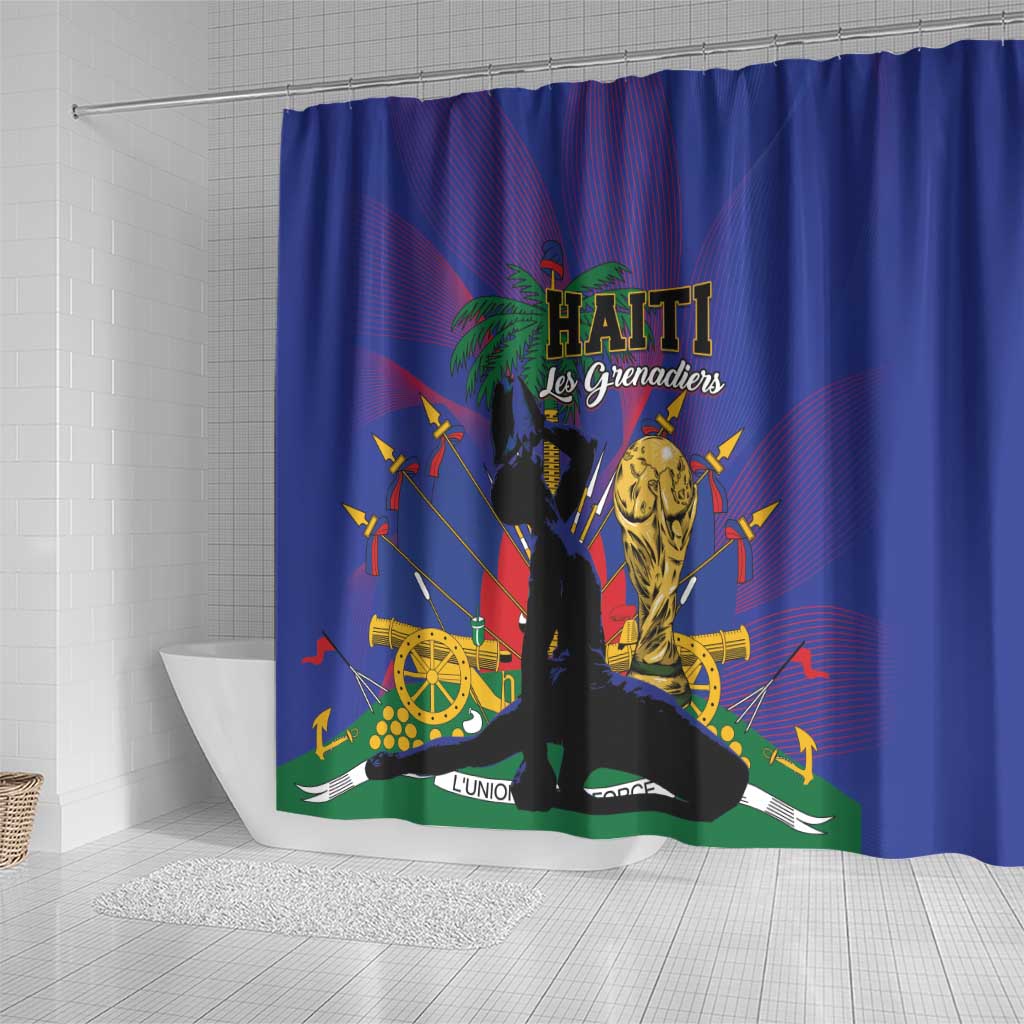 Haiti World Football 2026 Shower Curtain Go Les Grenadiers - African Pride