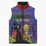Custom Haiti World Football 2026 Sleeveless Puffer Jacket Go Les Grenadiers