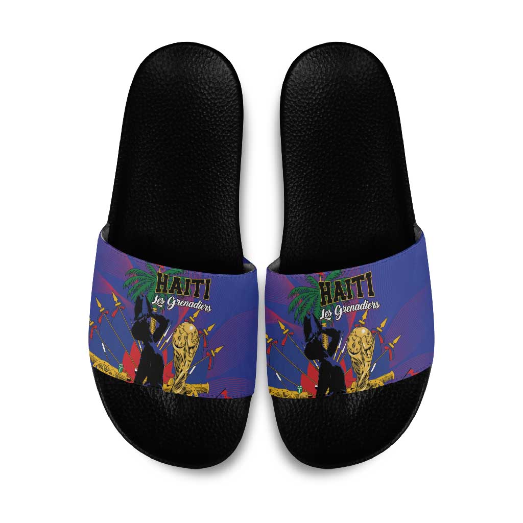 Haiti World Football 2026 Slide Sandals Go Les Grenadiers