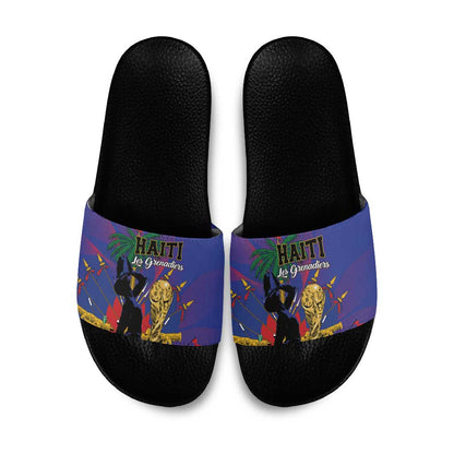 Haiti World Football 2026 Slide Sandals Go Les Grenadiers