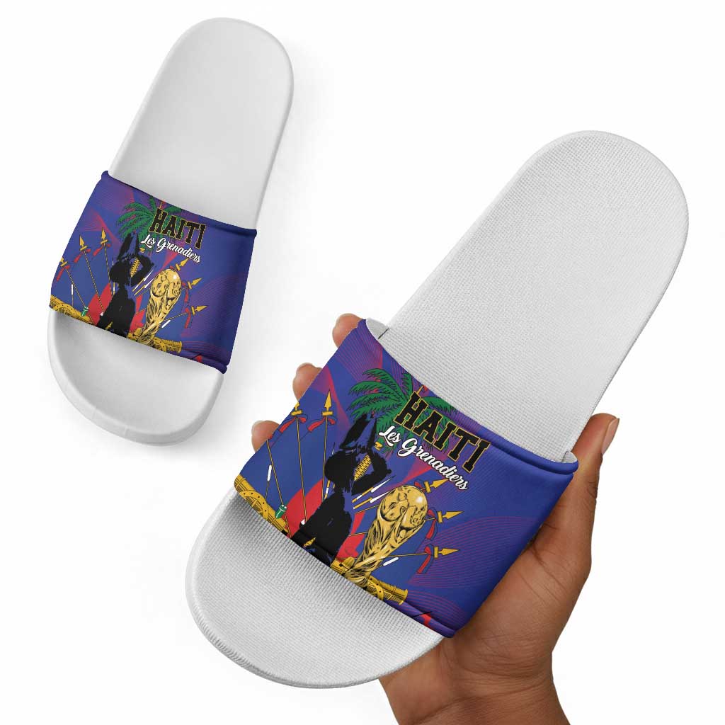 Haiti World Football 2026 Slide Sandals Go Les Grenadiers