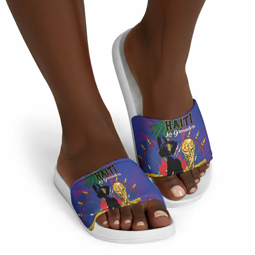 Haiti World Football 2026 Slide Sandals Go Les Grenadiers