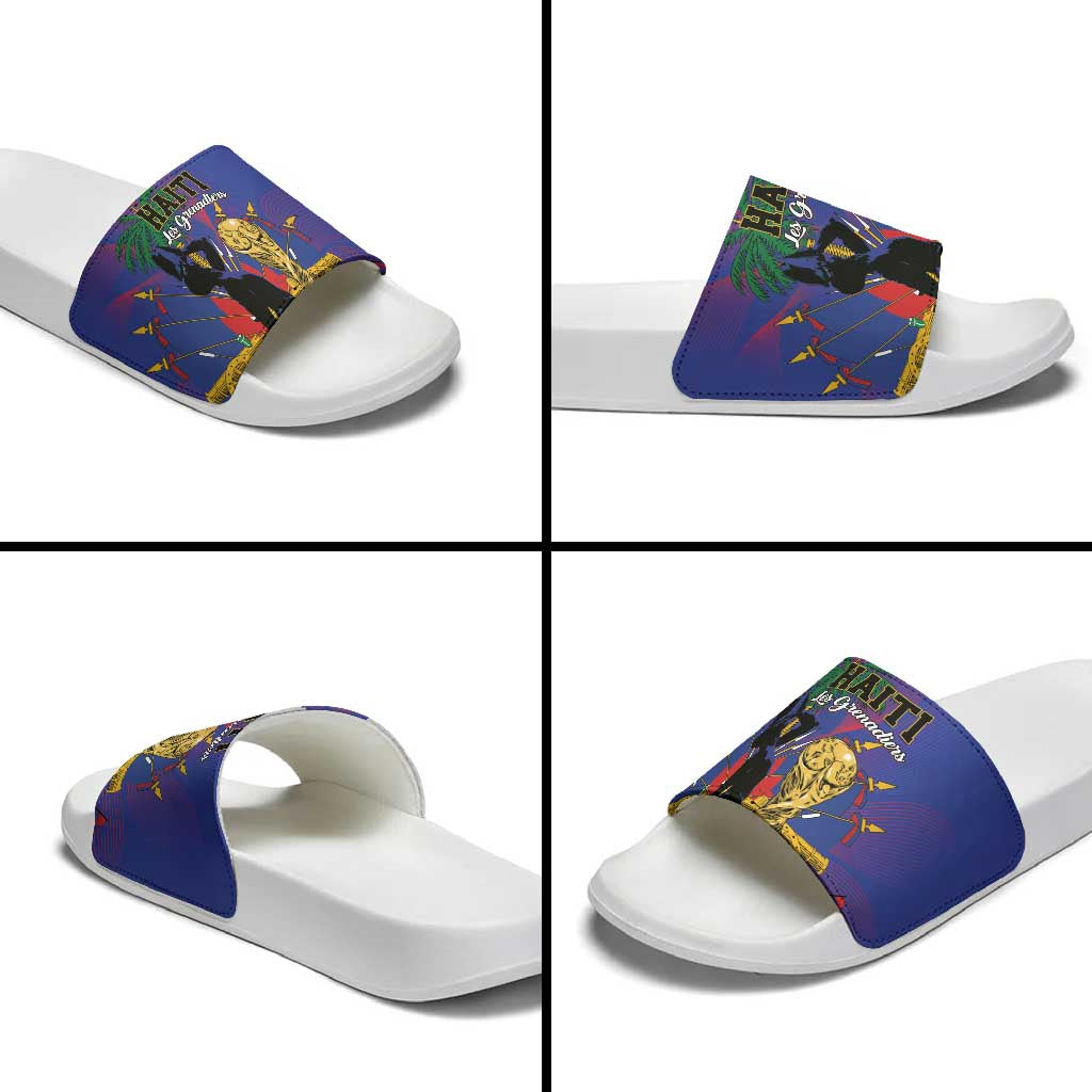 Haiti World Football 2026 Slide Sandals Go Les Grenadiers