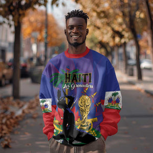 Custom Haiti World Football 2026 Sweatshirt Go Les Grenadiers - African Pride