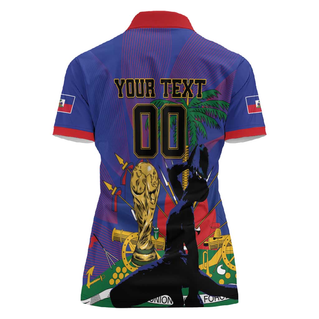 Custom Haiti World Football 2026 Women Polo Shirt Go Les Grenadiers LT01
