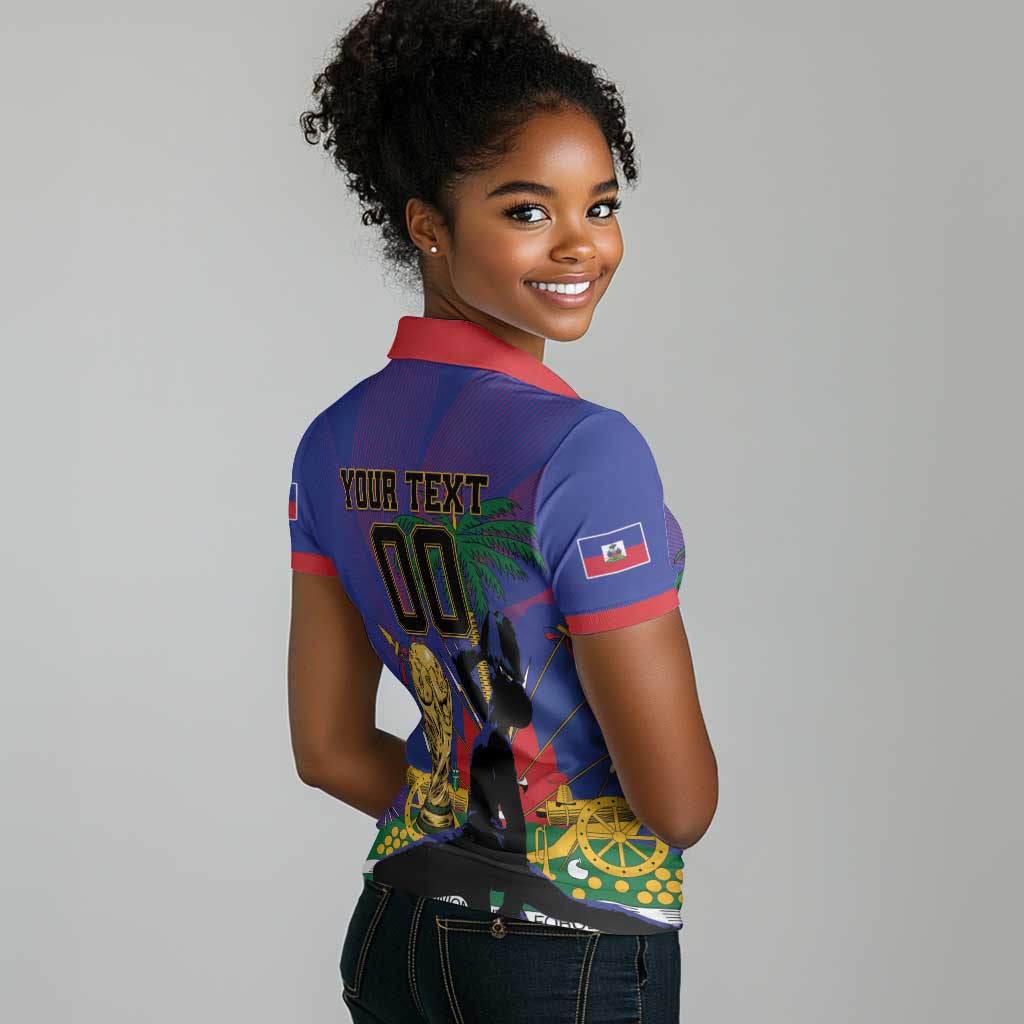 Custom Haiti World Football 2026 Women Polo Shirt Go Les Grenadiers LT01