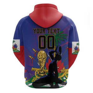 Custom Haiti World Football 2026 Zip Hoodie Go Les Grenadiers - African Pride