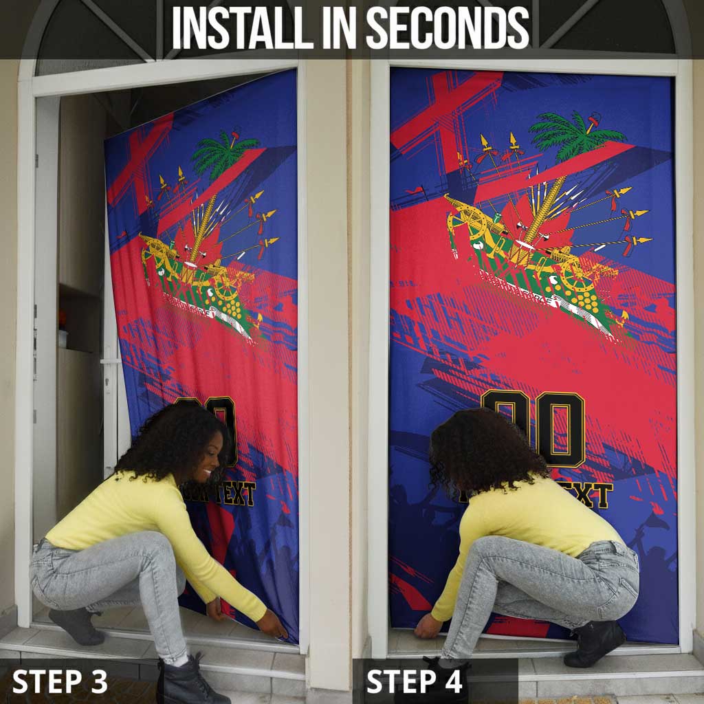 Custom Ekip Foutbol Ayiti 2026 Door Cover Haiti Grenadye Alaso