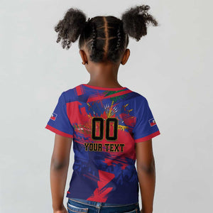 Custom Ekip Foutbol Ayiti 2026 Kid T shirt Haiti Grenadye Alaso LT01