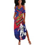 Custom Ekip Foutbol Ayiti 2026 Summer Maxi Dress Haiti Grenadye Alaso LT01