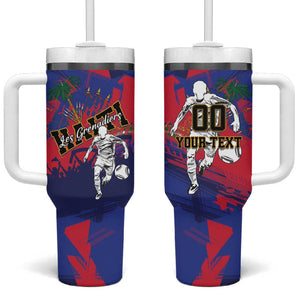 Custom Ekip Foutbol Ayiti 2026 Tumbler With Handle Haiti Grenadye Alaso - African Pride
