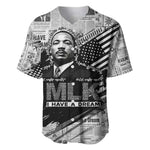 I Have A Dream MLK Baseball Jersey Newspaper Grunge Style - African Pride