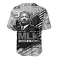 I Have A Dream MLK Baseball Jersey Newspaper Grunge Style - African Pride