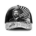 I Have A Dream MLK Baseball Net Cap Newspaper Grunge Style - African Pride