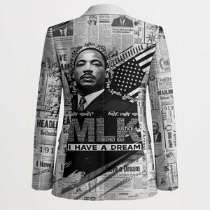 I Have A Dream MLK Blazer Newspaper Grunge Style - African Pride