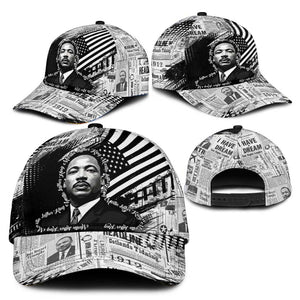 I Have A Dream MLK Classic Cap Newspaper Grunge Style - African Pride