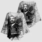 I Have A Dream MLK Kimono Sleeve Blouse Newspaper Grunge Style - African Pride