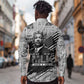 I Have A Dream MLK Long Sleeve Button Shirt Newspaper Grunge Style - African Pride