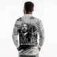I Have A Dream MLK Long Sleeve Polo Shirt Newspaper Grunge Style - African Pride