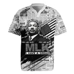 I Have A Dream MLK Rugby Jersey Newspaper Grunge Style - African Pride