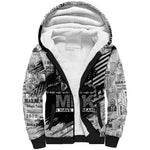I Have A Dream MLK Sherpa Hoodie Newspaper Grunge Style - African Pride