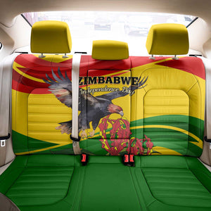 Zimbabwe Independence Day Back Car Seat Cover Featuring Chapungu Bird and Flame Lily