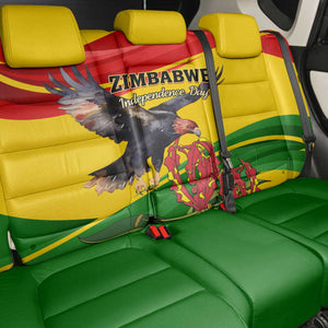 Zimbabwe Independence Day Back Car Seat Cover Featuring Chapungu Bird and Flame Lily